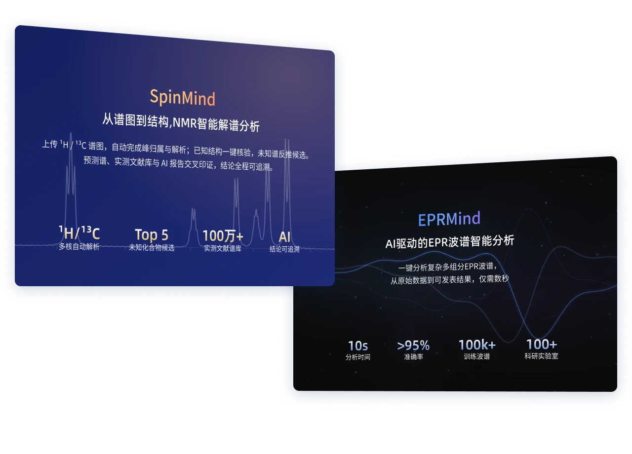
          磁共振智能解谱平台
SpinMind & EPRMind
          